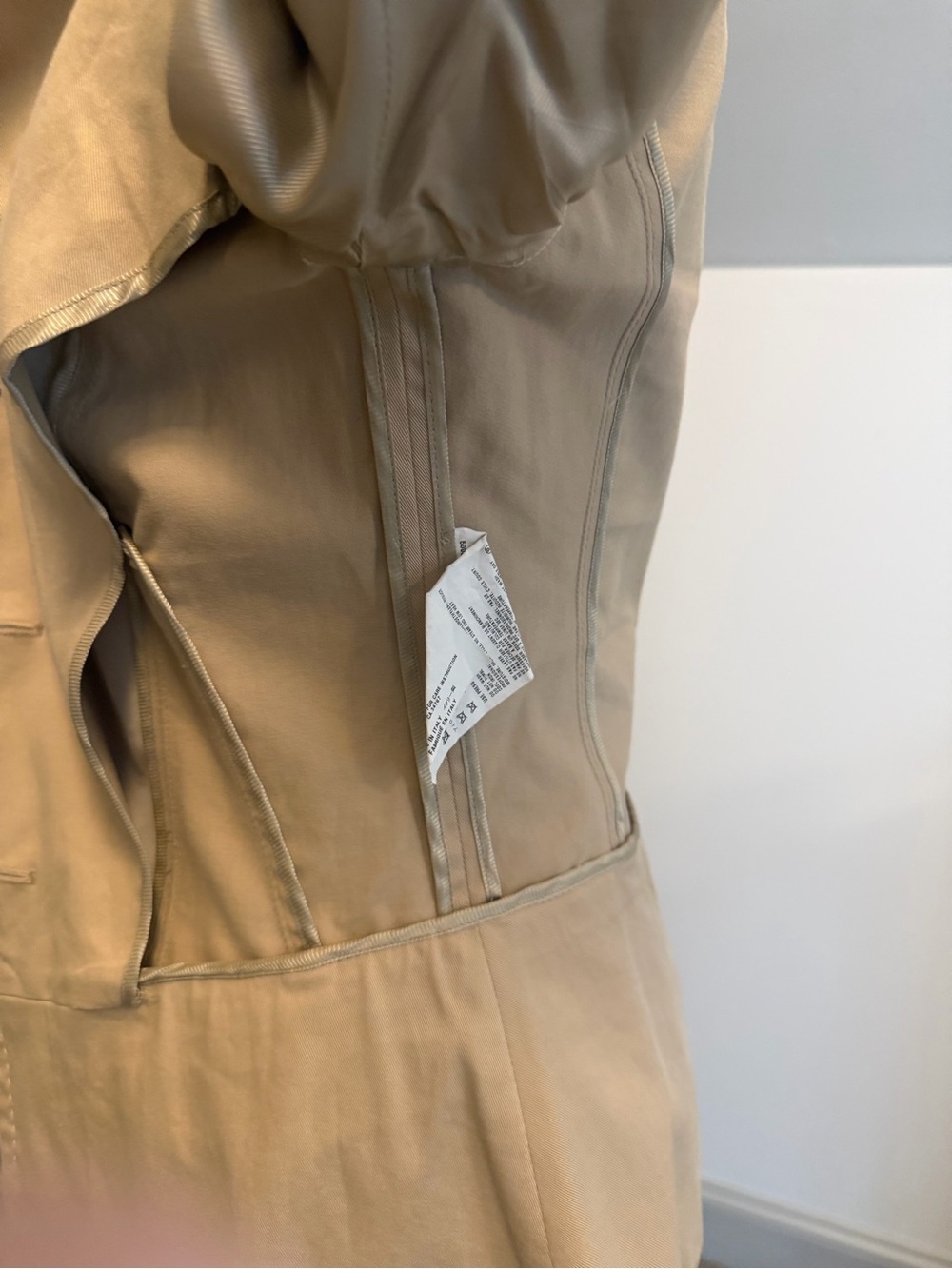 PRADA Vintage 2007 Beige Cotton Deconstructed Ribbon Trim Jacket US 2 - Picture 5 of 9